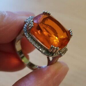 Stunning sterling 925 cocktail ring, size 6, NWOT